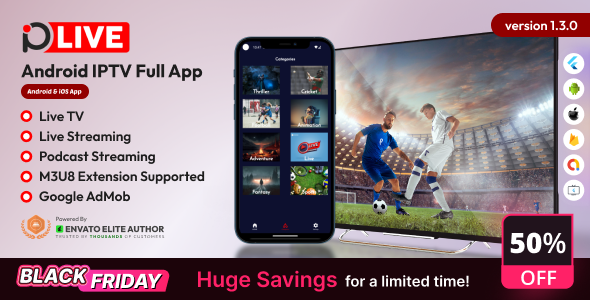 IPLive - Android IPTV Full App